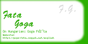 fata goga business card